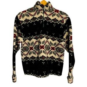 Wrangler COZY soft western, rustic, Santa Fe, zip up fleece size 14/16